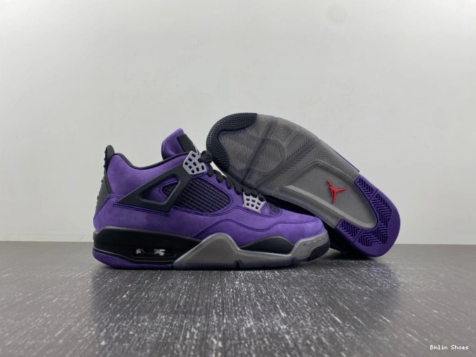 Bmlin Shoes Scott 4 Jordan x Purple Suede Travis Air 0819